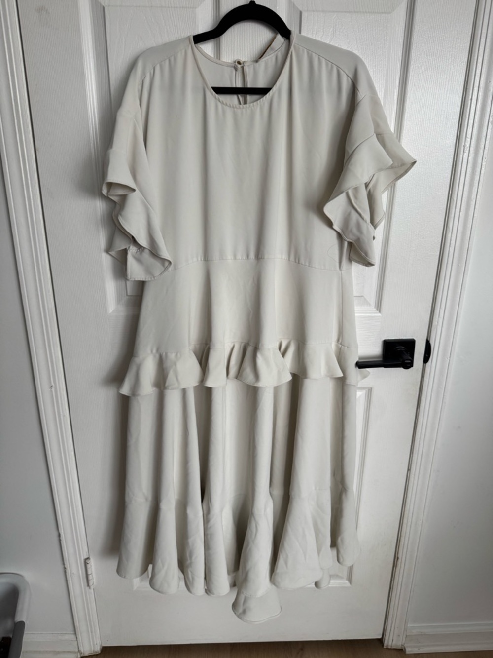Zimmermann Ivory Ruffle Tiered Midi Dress